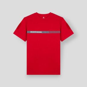 Tee Shirt 210g inscriptions et bande Sécurité Incendie Rouge - Safetek by GK