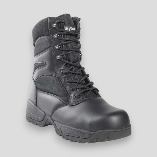 Anfibi Megatech con zip singola - Nero - CityGuard