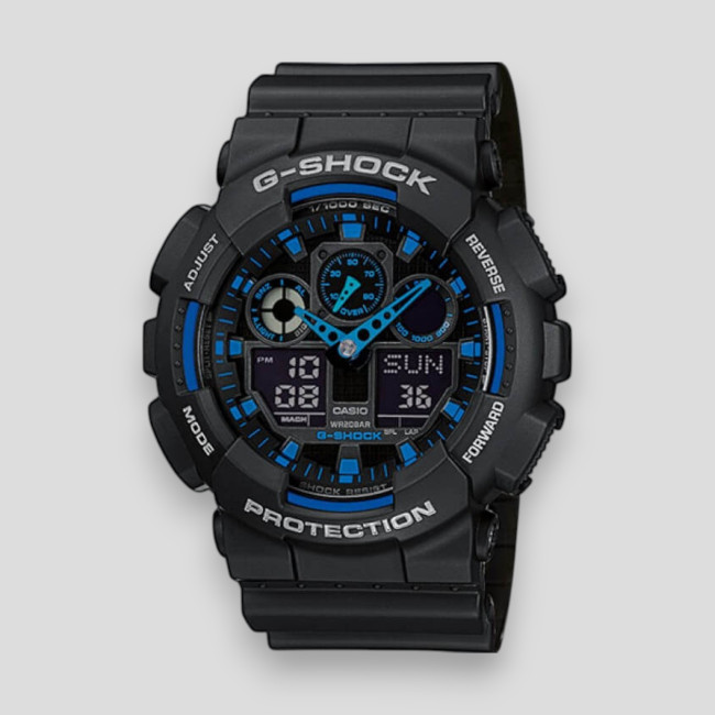 Relógio G-Shock GA-100 - Preto/Azul - Casio