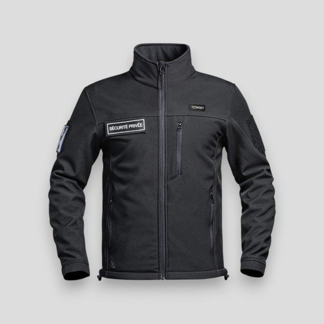Softshell vest met flap Sécurité Privée Sécu-One - Zwart - A10 Equipment