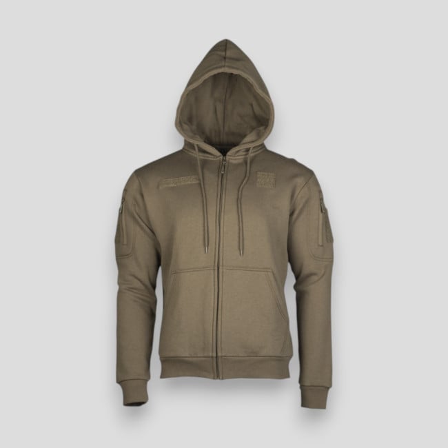 Felpa tattica con cappuccio e zip ranger green - Miltec