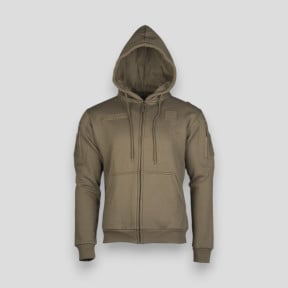 Sweat-shirt tactique avec capuchon et zip ranger green - Miltec