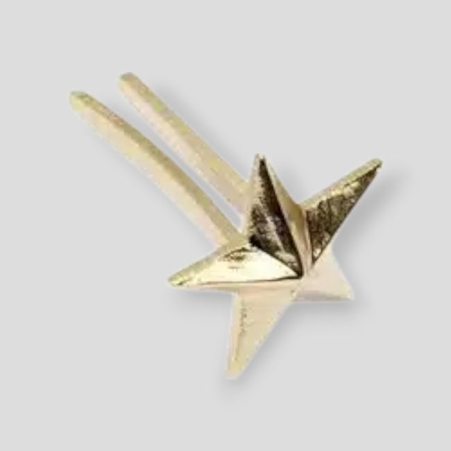 Etoile Général 9 mm à tige Or Vif