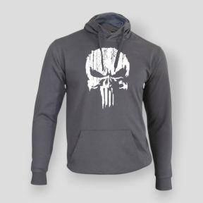 White Gray Punisher Sweatshirt - Summit Outdoor Lifestyle