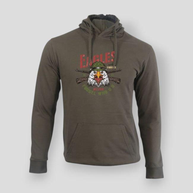 Sweat-shirt Eagle never forget Kaki - Summit Outdoor Lifestyle