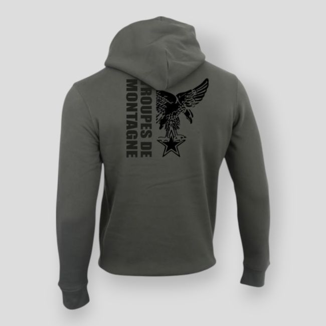 Sweat-shirt 350g Troupes de montagne Design Organic Kakhi - Summit Outdoor Lifestyle