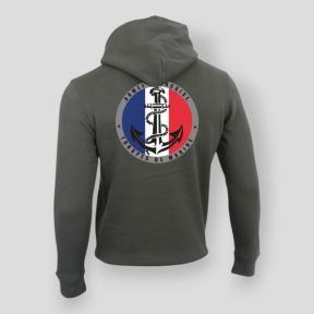 Sweat-shirt 350g Troupes de Marine France Organic Kakhi - Summit Outdoor Lifestyle