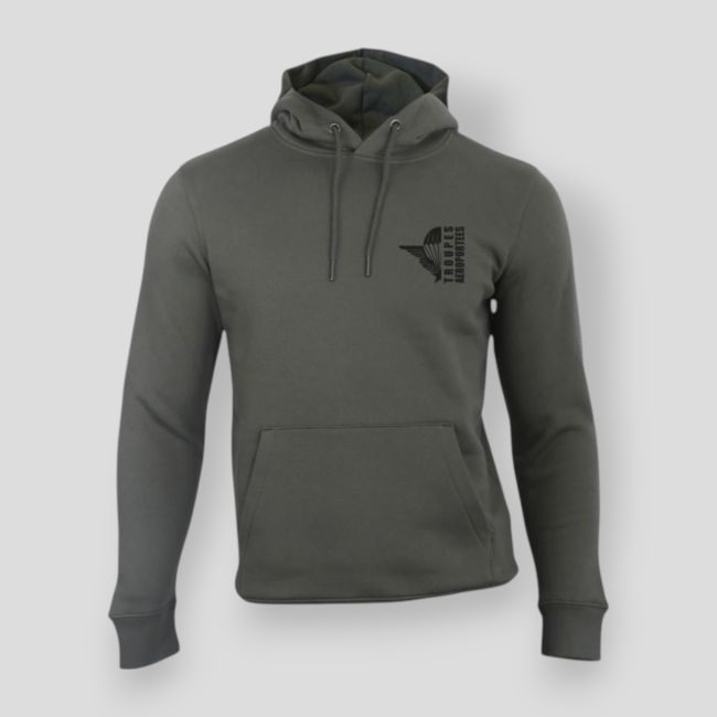 Sweat-shirt 350g Troupes aéroportées Design Organic Kakhi - Summit Outdoor Lifestyle