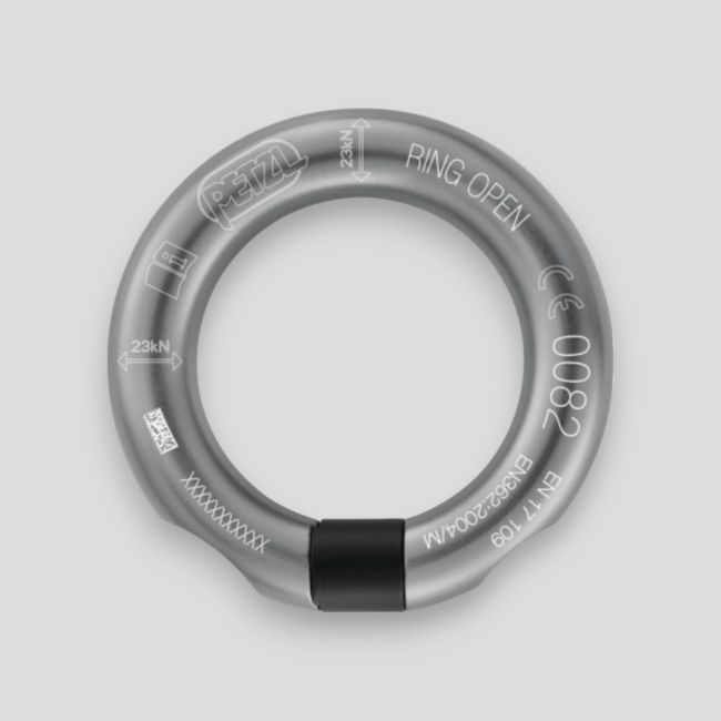 Anillo multidireccional abrible Ring Open - Gris Antracita - Petzl
