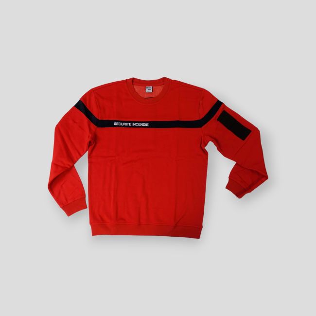 SWEAT SHIRT ROUGE SECURITE INCENDIE - Patrol Equipement