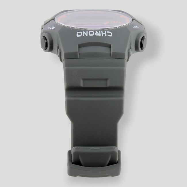 Digitaal horloge met plastic armband - Middengrijs - Tekday