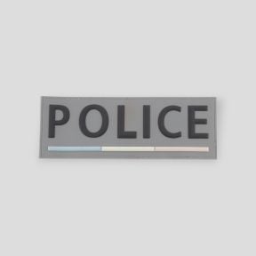 Zachte 3D identificatieband Politie 28x10cm - Grijs