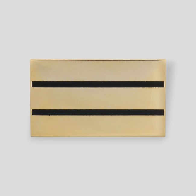 Insignia de gorra de plato metálica del Ejército de Tierra - Capitán Oro