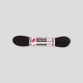 Lacci piatti in cotone nero 120cm - Ares