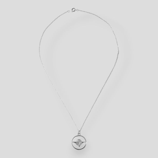 Médaille pendentif avec insigne Brevet Para Argent - Ares