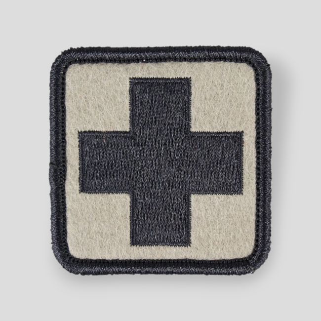BESTICKTER PATCH DUNKLES KREUZ BV - Ares