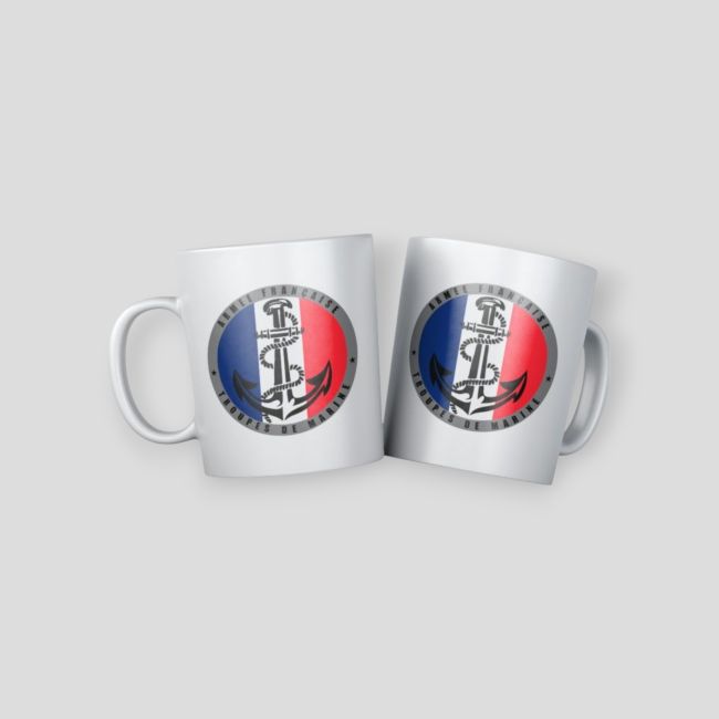 Caneca Tropas da Marinha França - Branca - Summit Outdoor Lifestyle