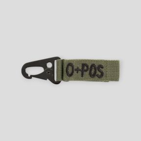 Porta-chaves mosquetão grupo sanguíneo O+ verde azeitona - Ares