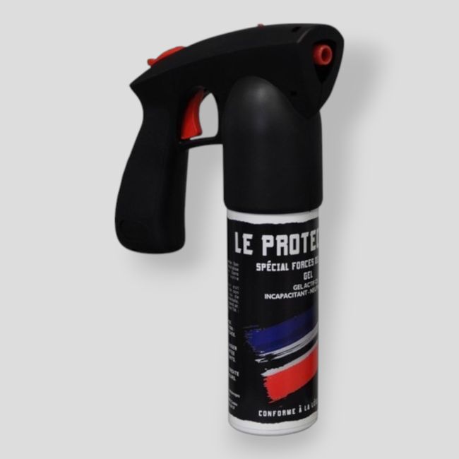 Aerosol anti-agresión Gel CS especial para Fuerzas del Orden con mango - 300ml - Le Protecteur
