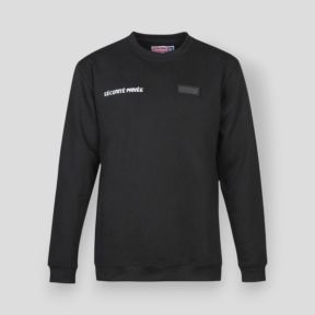 Sweatshirt mit Dienstausweis-Fenster zum Besticken Private Sicherheit - Schwarz - CityGuard