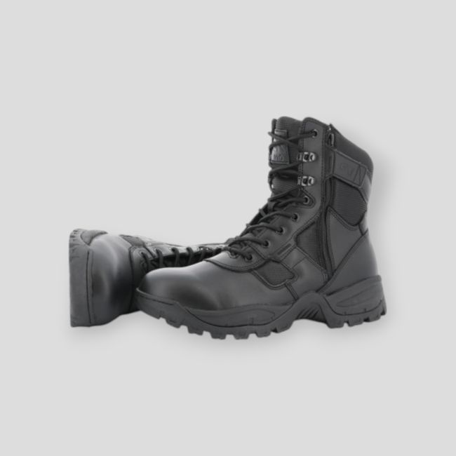 Buty interwencyjne 2 zamki skóra/nylon - Czarne - GK
