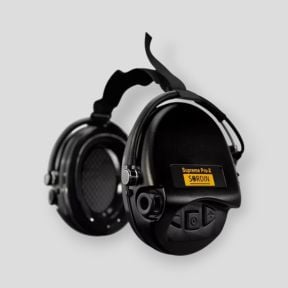 Gehörschutz mit Nackenbügel aus schwarzem Stoff Supreme Pro-X (SNR: 24db) - Schwarz - MSA Sordin