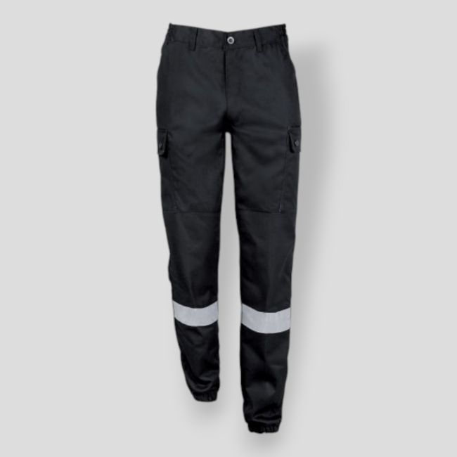 Veiligheidsbroek met retro-reflecterende strepen - Zwart - CityGuard