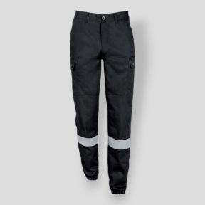 Veiligheidsbroek met retro-reflecterende strepen - Zwart - CityGuard