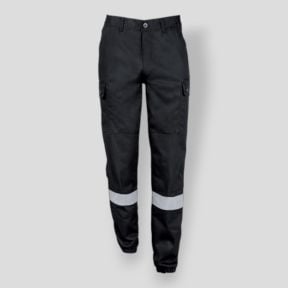 Veiligheidsbroek met retro-reflecterende strepen - Zwart - CityGuard
