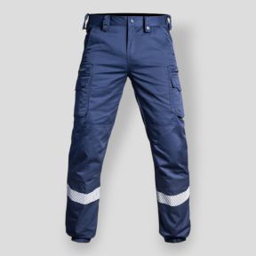 Pantalón con banda HV y bajo elástico V2 Sécu-One - Azul Marino - A10 Equipment
