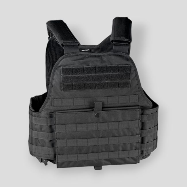 Chaleco plate carrier negro - Miltec