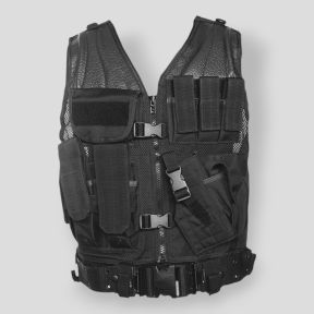 USMC tactisch vest zwart - Miltec