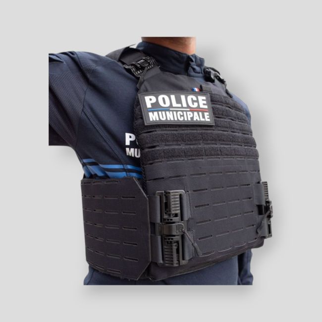 Porte-plaques Rider pour gilet pare-balles Quick Release Security - Noir - Le Protecteur