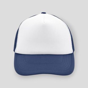 Trucker-Kappe weiß/marineblau - PVD
