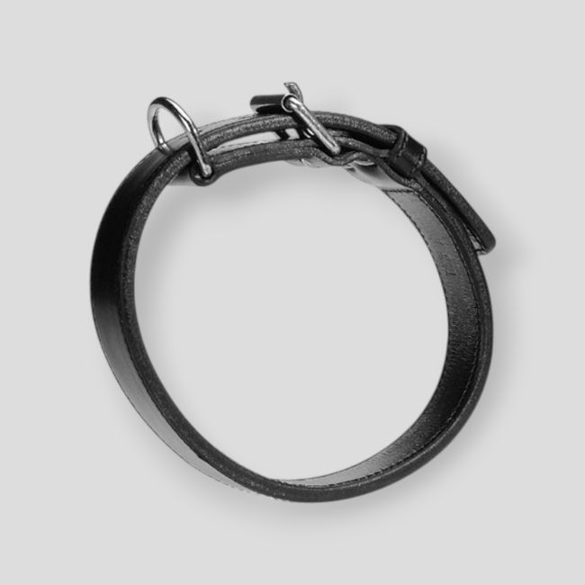 Collare piatto in cuoio 30mm - Scorpion