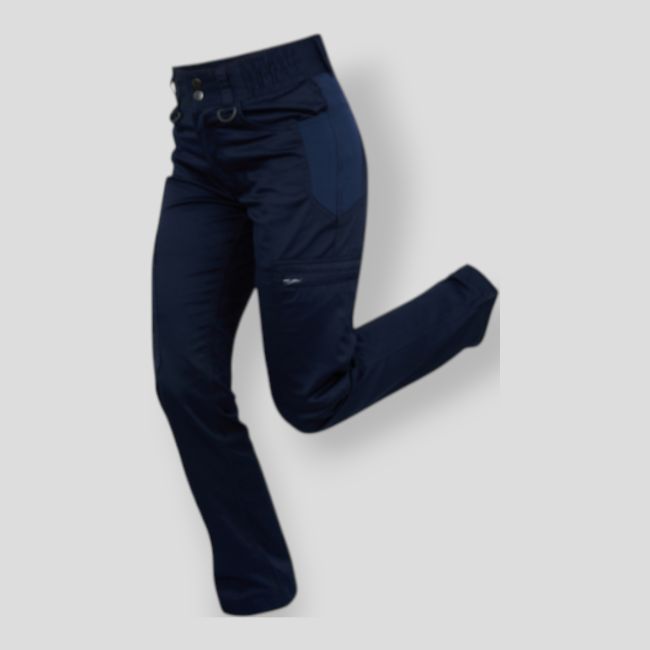 Calças de intervenção foscas com elastano para mulher DELTA - Azul Marinho - Force Series