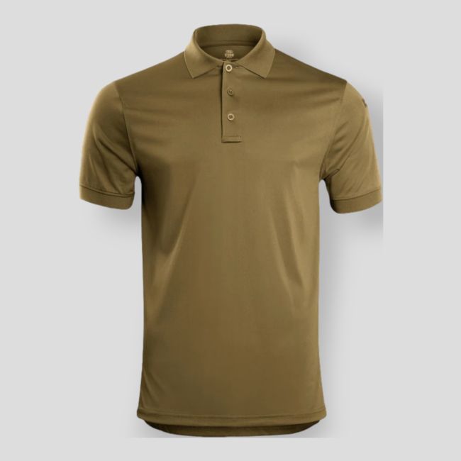 Polo tactique STOIRM 100% polyester coyote - Highlander Polo tactique STOIRM 100% polyester coyote - Highlander