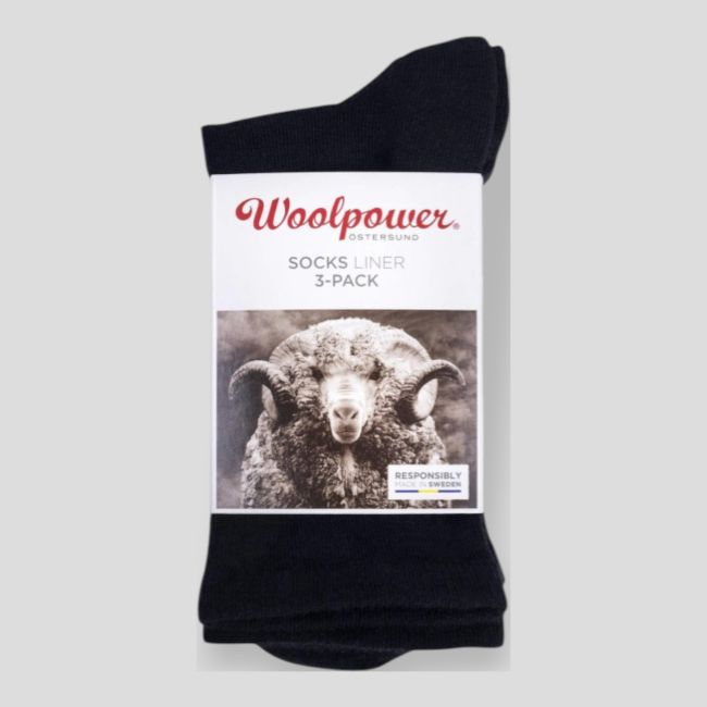 3er-Pack Liner Classic Socken Schwarz - Woolpower