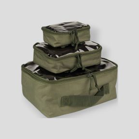 Lot de 3 pochettes transparentes Molle - Vert Olive - 101 Inc