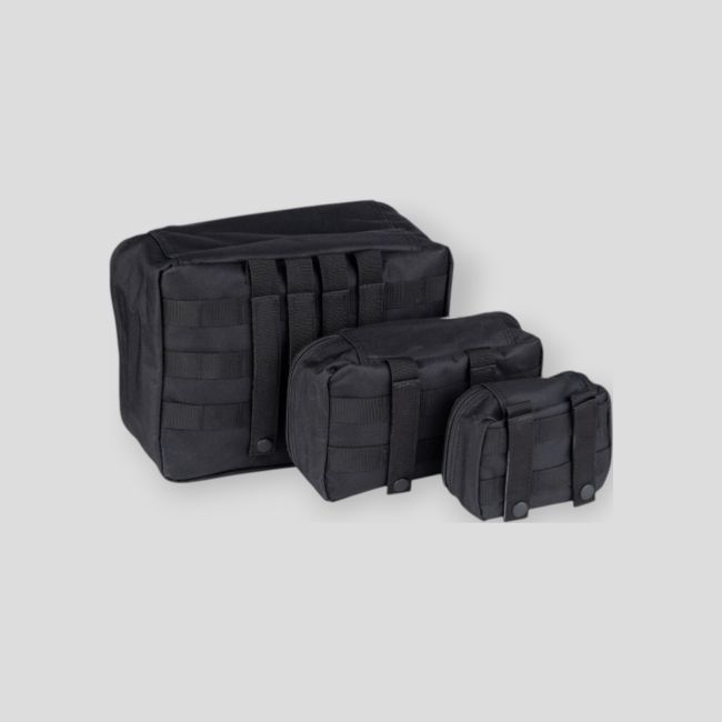 Lot de 3 pochettes transparentes Molle - Noir - 101 Inc