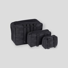 Lot de 3 pochettes transparentes Molle - Noir - 101 Inc