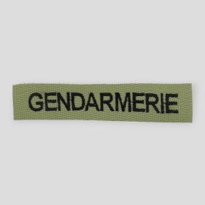 Gestickte Namensband Gendarmerie mit Klettverschluss - Olivgrün - DMB Products