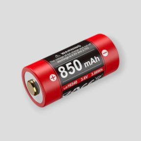 Batería recargable 16GT-85UR con puerto micro-USB (16 340 Li-on, 3,6V, 850mAh) - Klarus