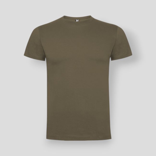 T-shirt z krótkimi rękawami okrągły dekolt Dogo Premium - Orzechowy - Roly