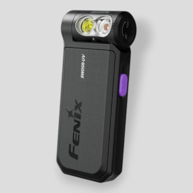 Aufladbare Taschenlampe SW05R-UV (150 Lumen) - Schwarz - Fenix