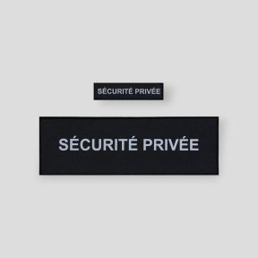 Naszywki SECURITE PRIVEE Czarne HV (klatka piersiowa i plecy) 3x12cm+10x30cm - GK