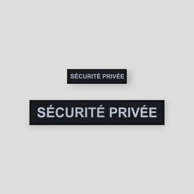 SECURITE PRIVEE Patches Schwarz HV (Brust und Rücken) 3x12cm + 5x27cm - GK