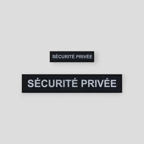 SECURITE PRIVEE Patches Schwarz HV (Brust und Rücken) 3x12cm + 5x27cm - GK