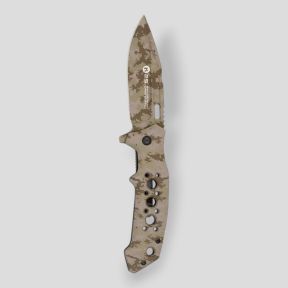 Cuchillo táctico plegable (hoja 8,5cm) - Pixel Tan - K25