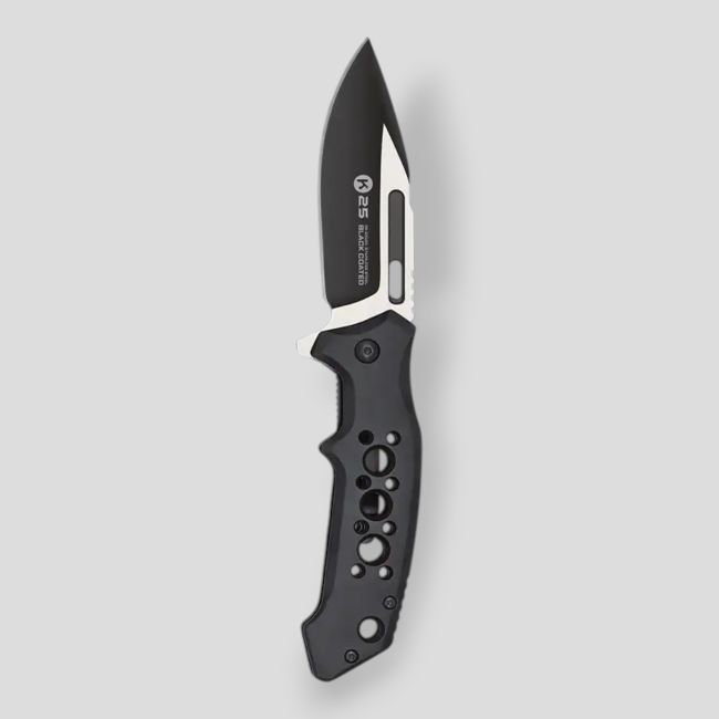 Navaja táctica (hoja 8,5cm) - Negro - K25